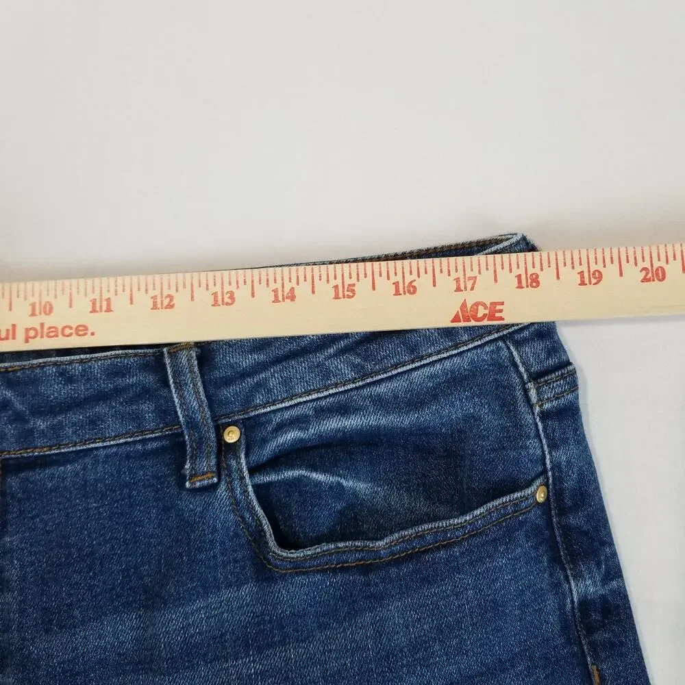 KUT From The Kloth Jeans Womens 16 Blue Sienna High Rise Wide Leg Cuffed - Picture 8 of 11